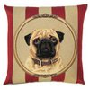 decoratieve kussensloop pug portret