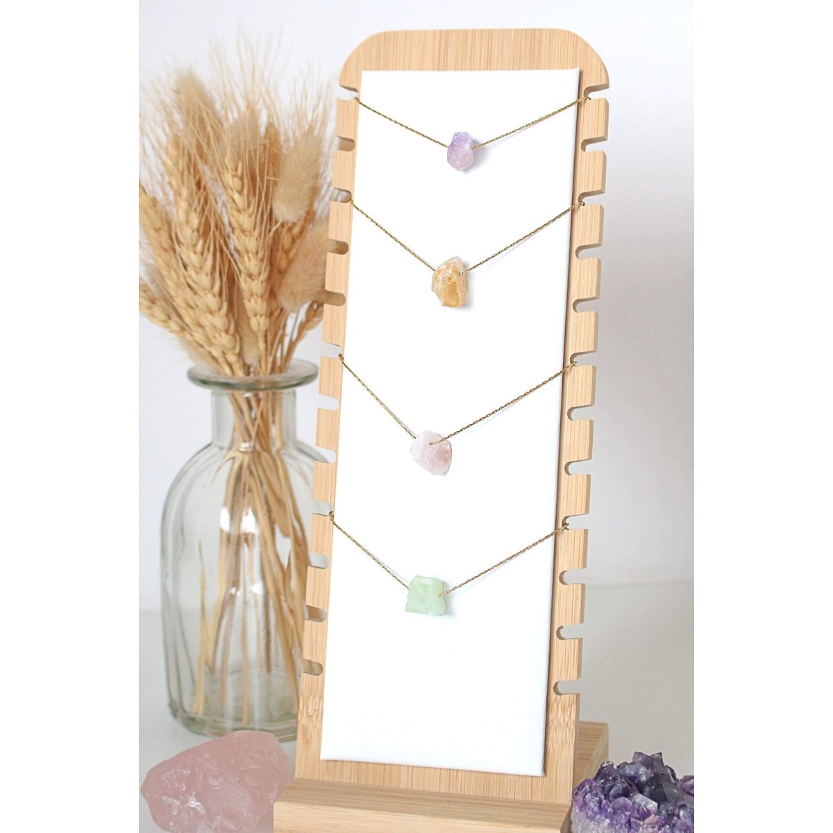 Ruwe natuurlijke kristallen | 24K hanger kettingen
