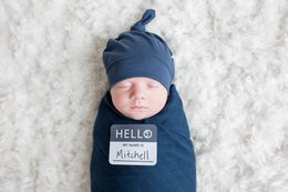 Otulacz i Czapka Lulujo Hello World - Granatowy
