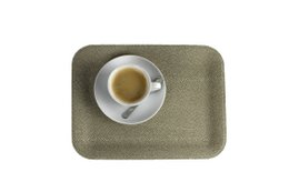 Tablette plate grande green en cuir synthétique vert