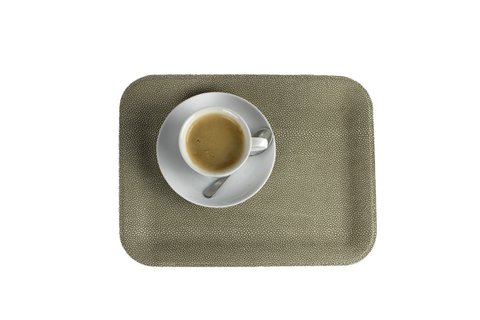 Tablet flat large synthetic leather ray green