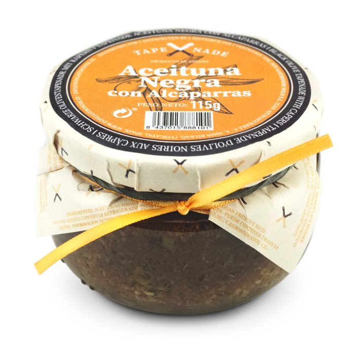 Sort oliven tapenade med kapers