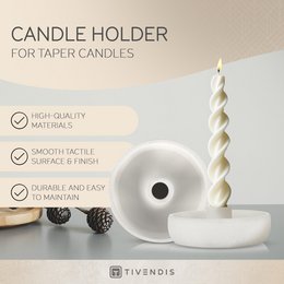 Ronda candle holder made of concrete - stylish and durable Modern design | Perfect for any ambience