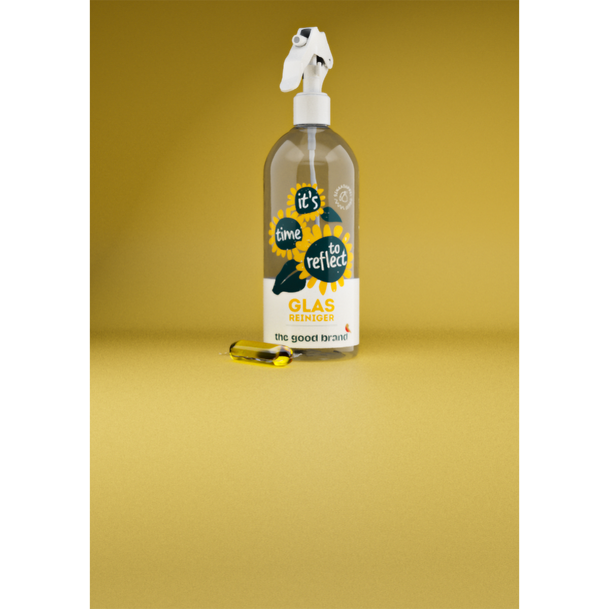 Bouteille de nettoyant pour vitres avec dosette