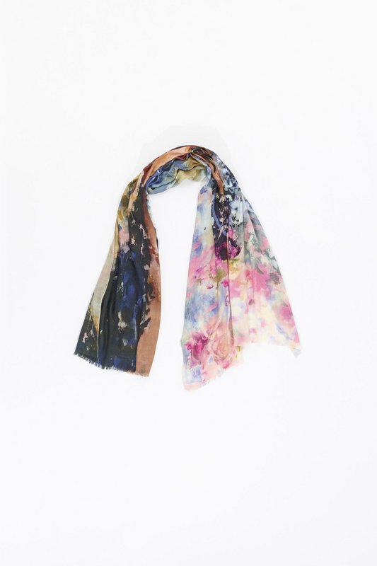 Scarf Wool/Silk - Otra Cosa - Frida Pink Roses - 4746