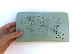 Stitch Travel Wallet - Mint