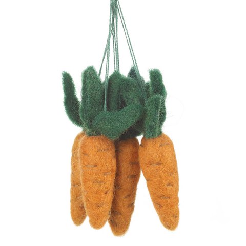 Handmade Hanging Carrots (Bag of 5) Biodegradable Hanging Easter Decoration