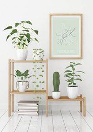 Middelburg Floor plan poster Pastel green