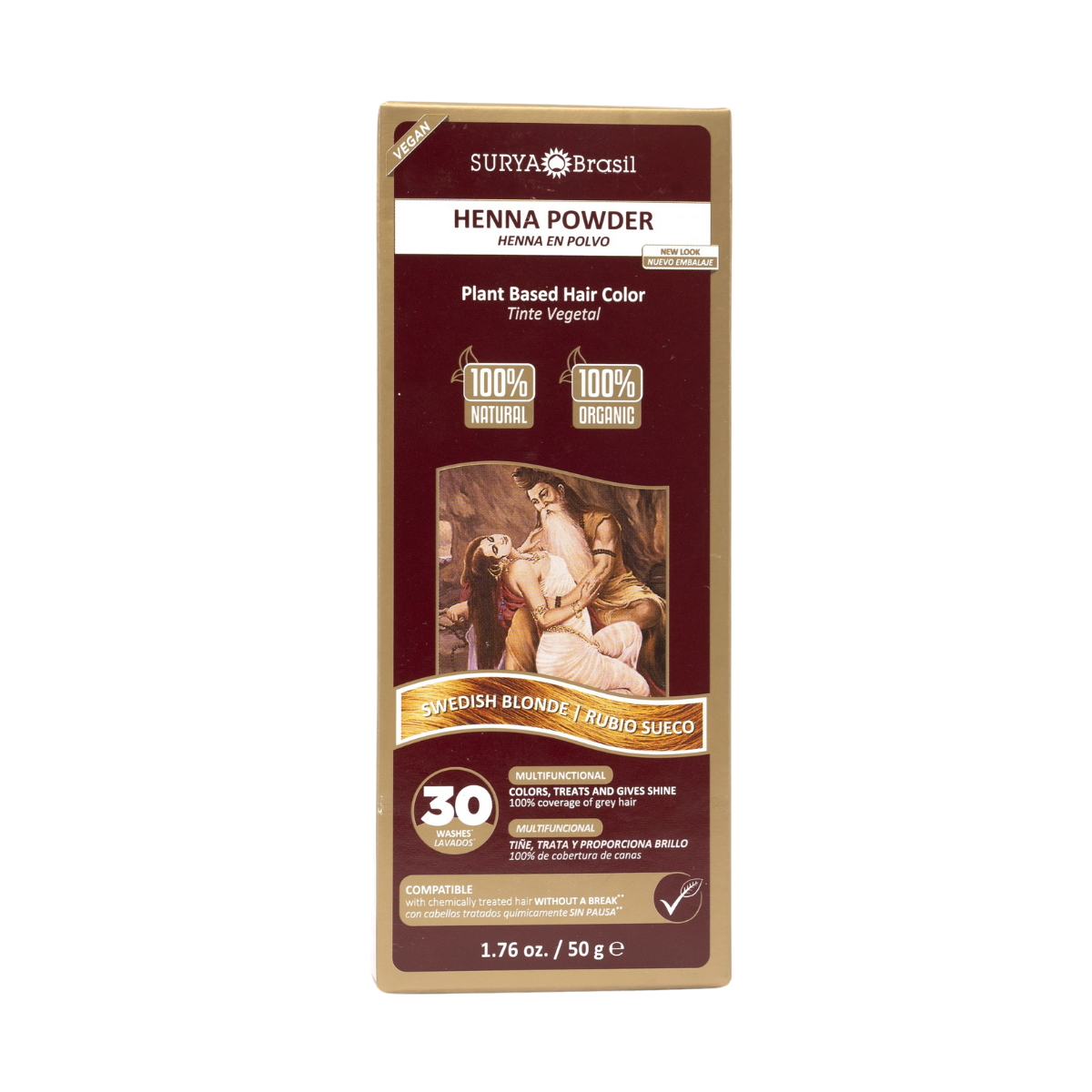 Surya Brasil Henna Hair Dye Powder Swedish Blonde 50g