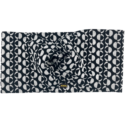 Twist Hoofdband - Stippen Minimalistisch Zwart Wit, Ponte Jersey