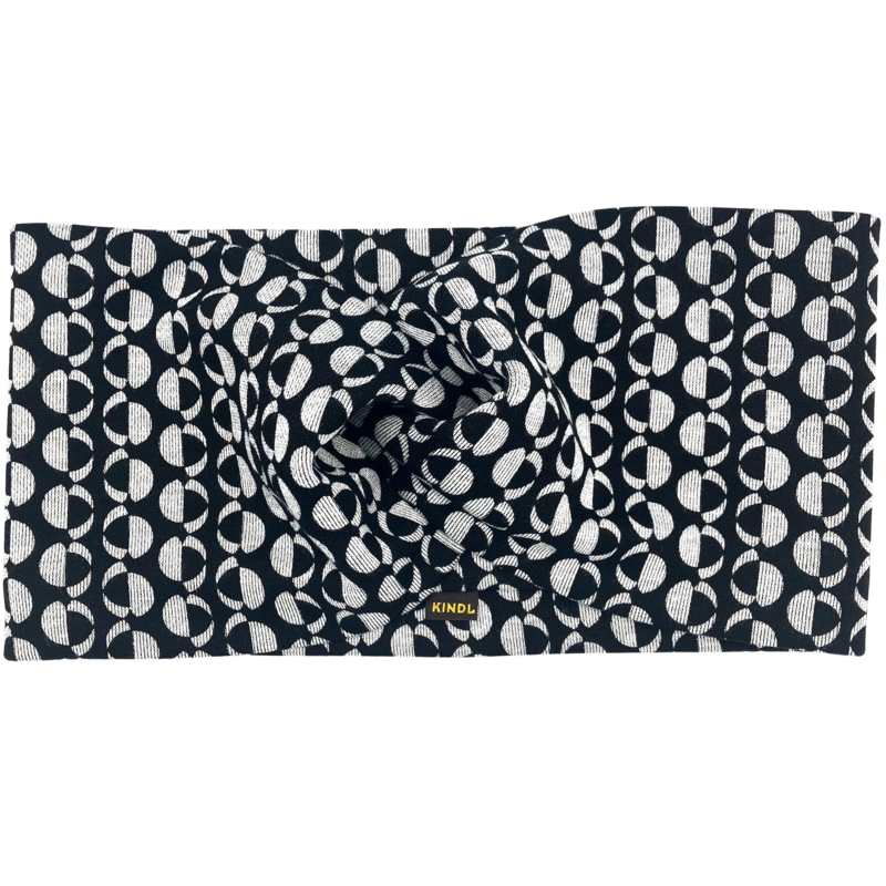Twist Hoofdband - Stippen Minimalistisch Zwart Wit, Ponte Jersey
