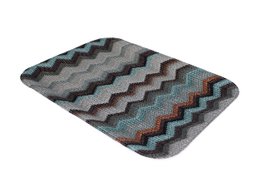Plateau plat petit plateau de service dentelé gris bleu orange