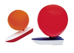 Colorful balloon-shaped boat toy made in Germany, designed as a fun and playful gift.