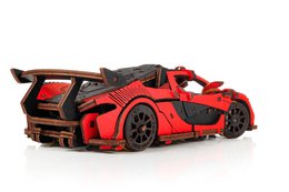 Eco Wood Art (EWA) DIY 3D Mechanical Model Racing Car Rot, 4073, 21x9,5x 5,7 cm