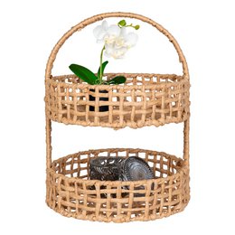 Anadia Tray - Dienblad, papier, naturel, ø29x39 cm