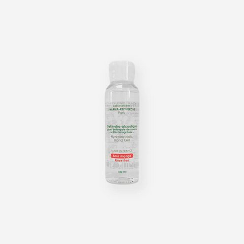 Hydroalkoholisches Gel • Tasche 100 ml • Hergestellt in Frankreich • Laboratoires Pharma-Recherche®