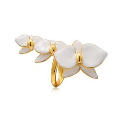 Orchidee bianche auricolari auricolare fiore-uno pezzo sinistro