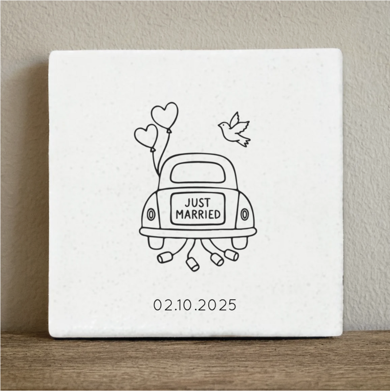 Tile appena sposato - 10x10 cm