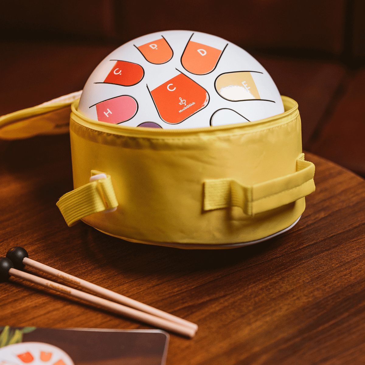 Tambor de lengua "Rainbow Drum" | Tambor infantil | Tambor de lengua colorido | con tarjetas de canciones y partituras coloridas | Instrumento musical infantil | Pan de mano | juguetes musicales