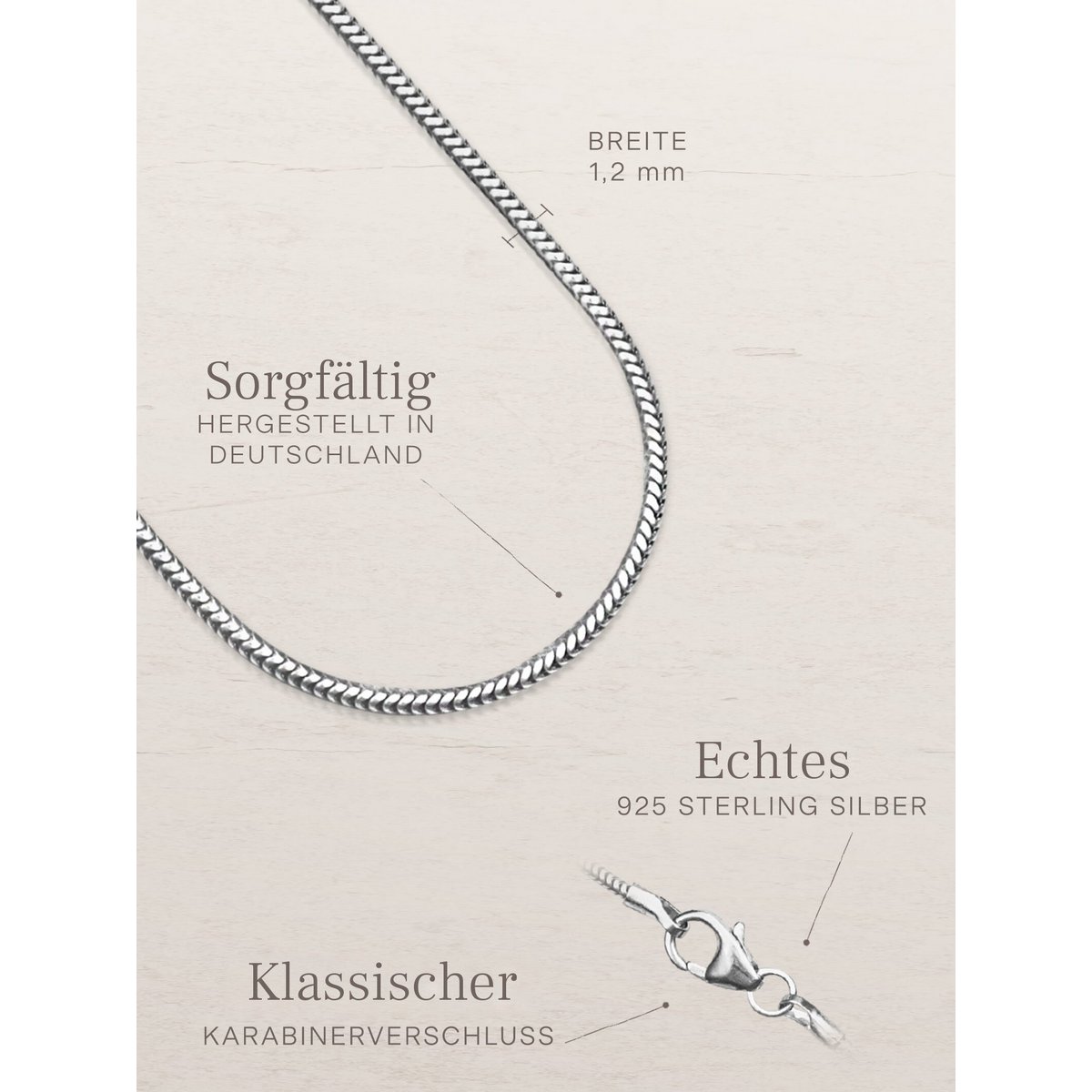 Catena serpente ETERNITY argento sottile