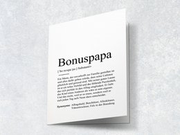 Definición "bono papá" tarjeta de felicitación