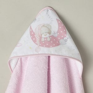BAD HANDDOEK - 1X1 MT. MOD. BEER SLAPEN - ROZE