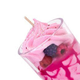 Small red fruit candle