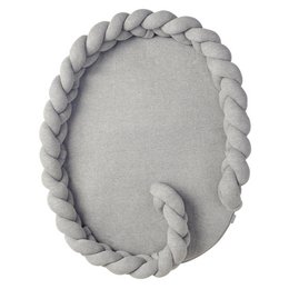 Grey braided cot bumper
