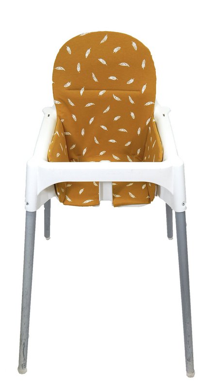 Cuscino con inserto Ikea Antilop - Giallo ocra con piume bianche