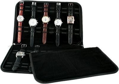 Horlogemap voor 20 horloges, zwart (zonder decoratie), afmetingen: 40 x 28,5 x 2 cm