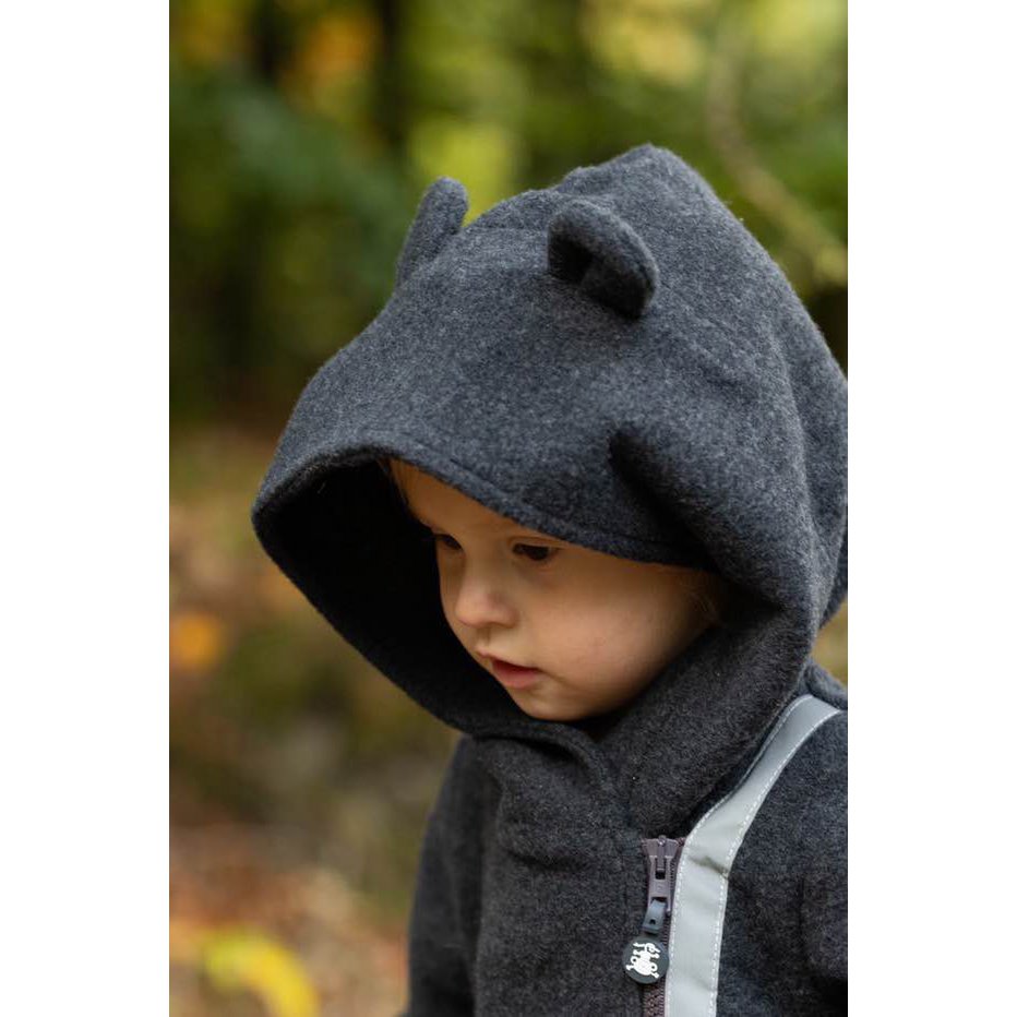 baby 100% merino wool jacket Grey