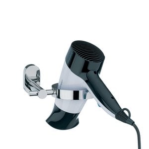 Kela Badezimmer - Lucido -Friseurhalter mit Wandhalterung - Silber