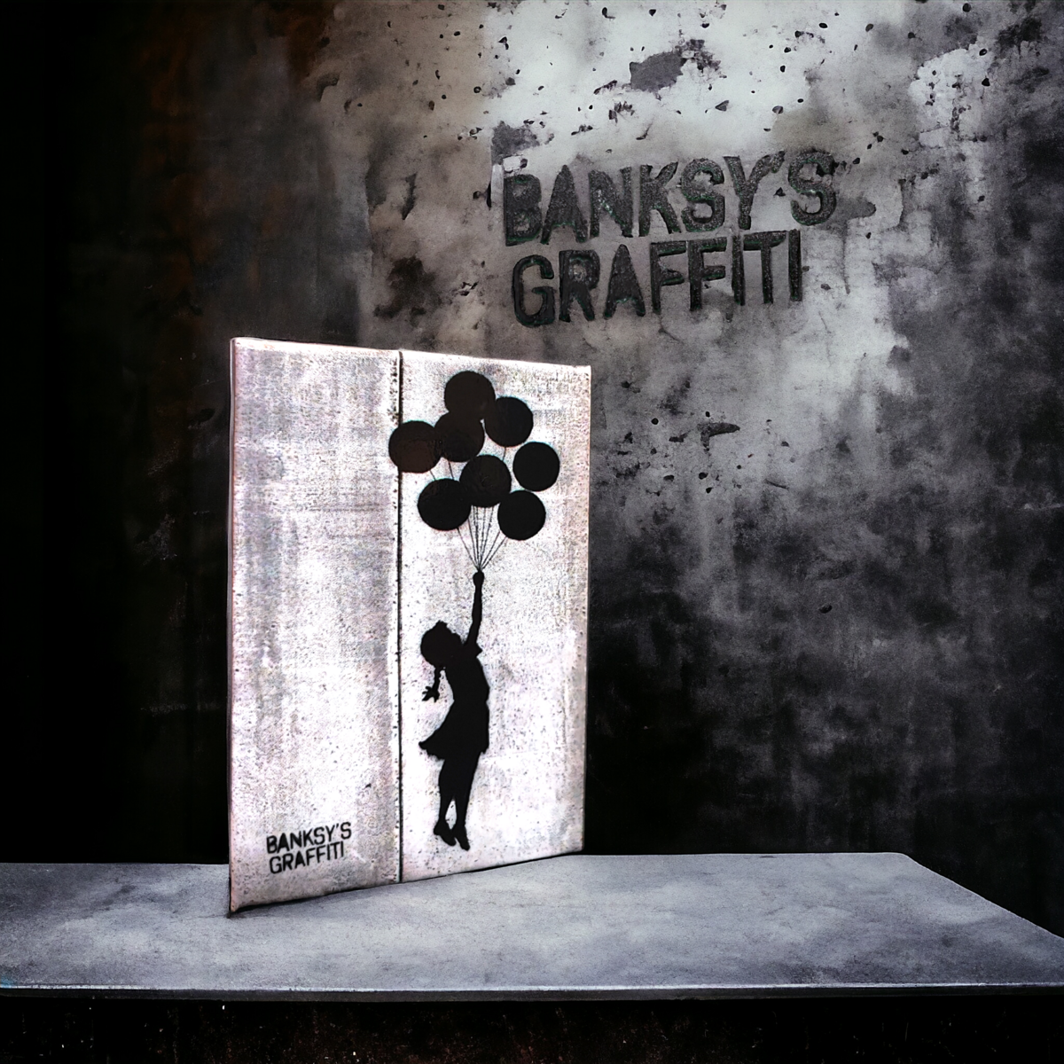 Magnes na lodówkę z graffiti Banksy'ego - dziewczynka z latającymi balonami