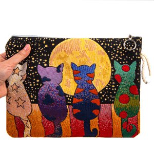 Multi -purpose bag - Cat to the Moon - 28x20cm