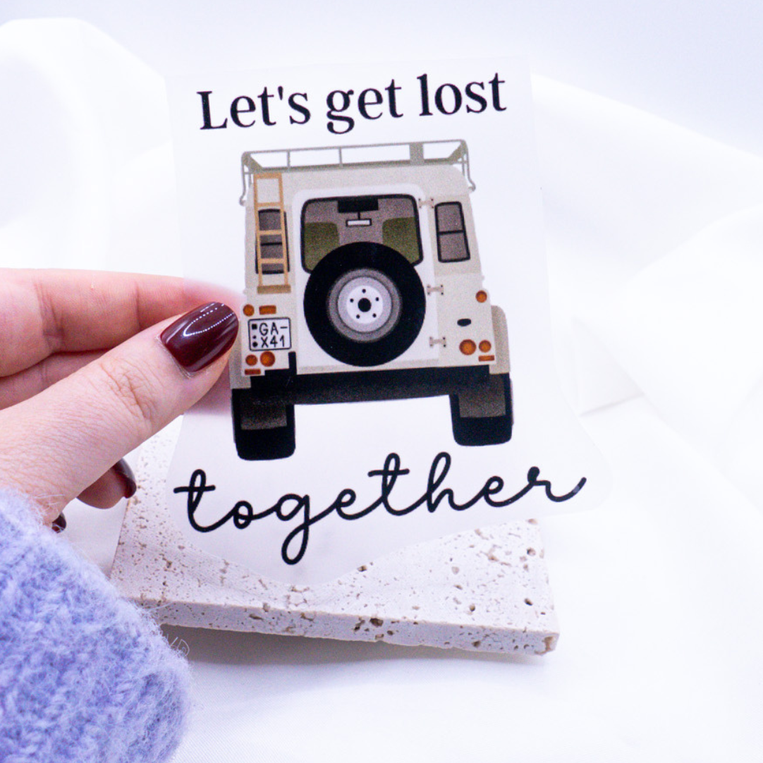 Iron-on Camper Van Patch Travel - Decorate Gift Shirt Iron On Patch "Let's get lost together"