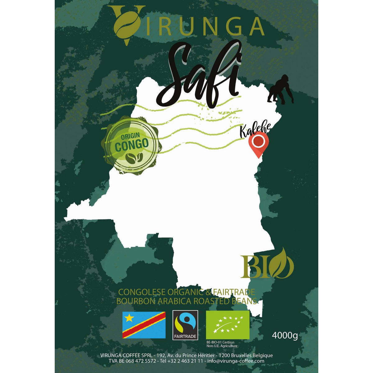 SAFI Organiczna kawa i ziarna Fairtrade 4 kg Regular_VRAC
