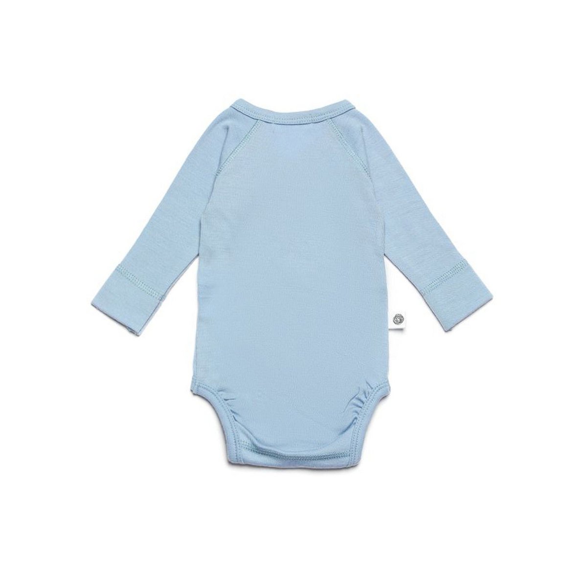 Wollen Overslagromper lange mouw – Merinowol - Blue Fog