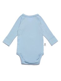 Wollen Overslagromper lange mouw – Merinowol - Blue Fog