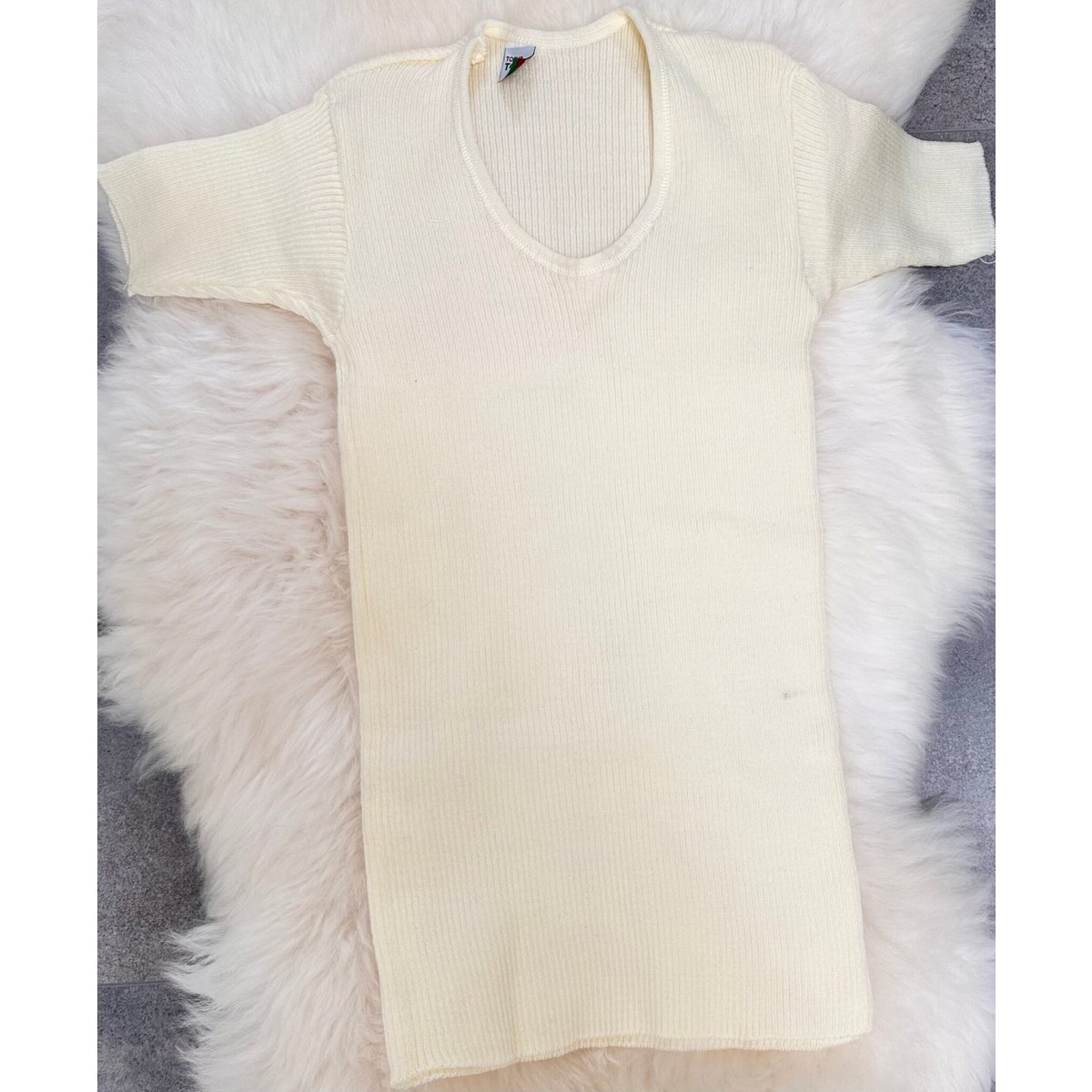 wollen t-shirt extra lang volwassenen