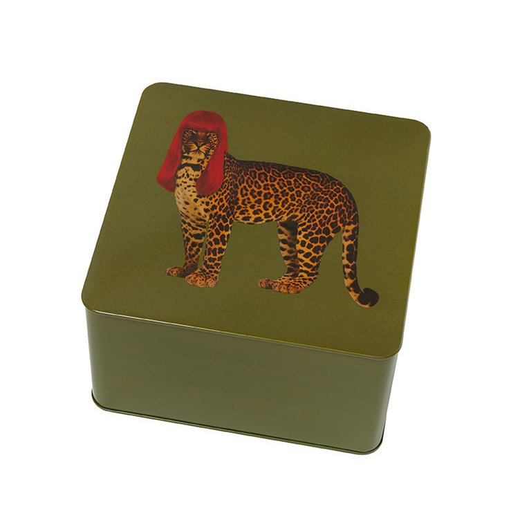Rebecca square metal tin box