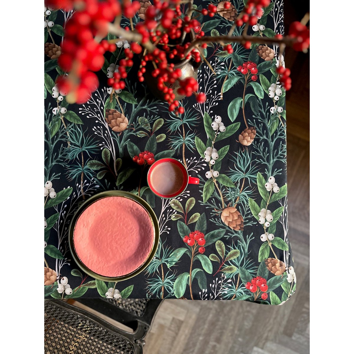 Rectangular Tablecloth, Festive Motive, Christmas Motive | Christmas Forest