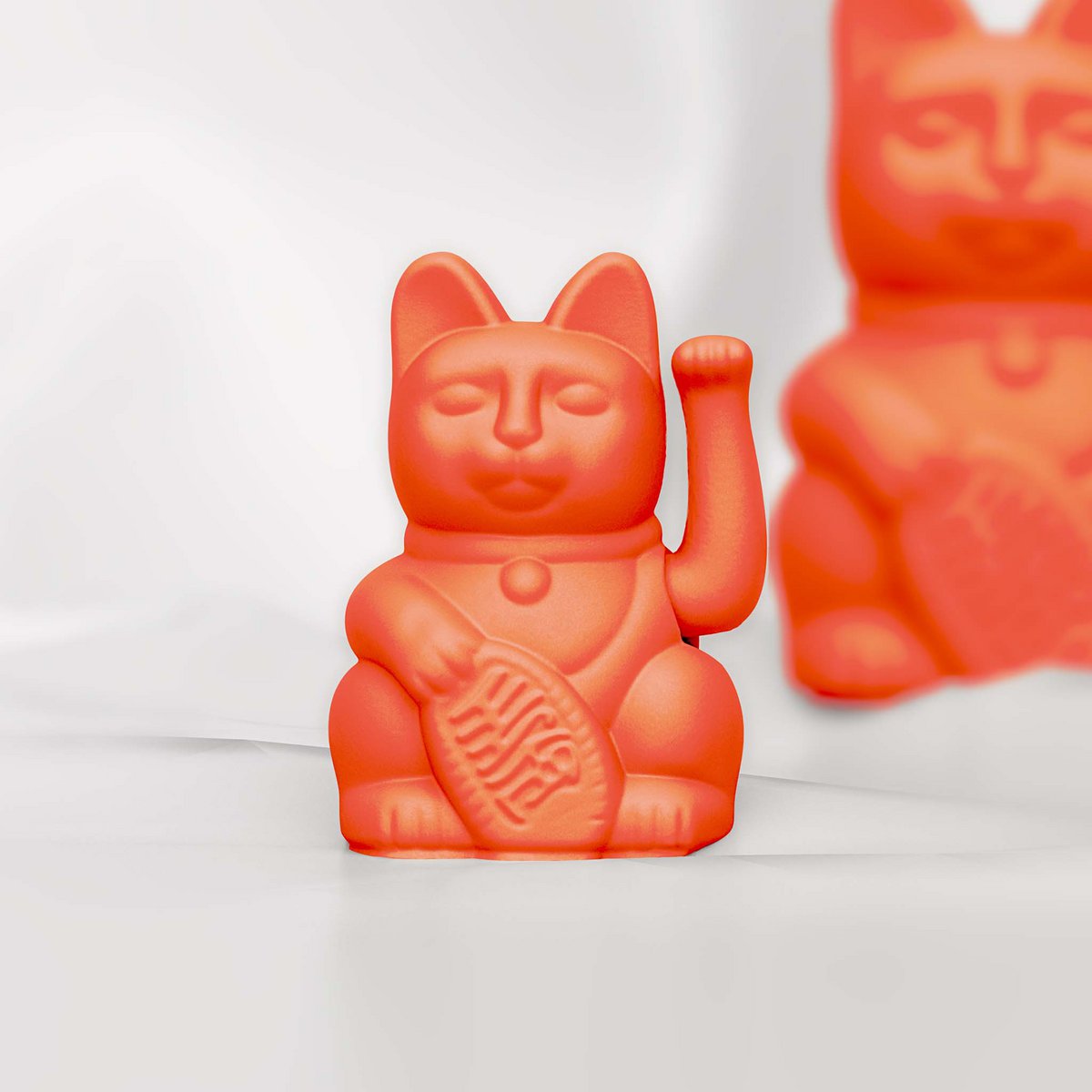 Lucky Cat Mini | Neon Orange