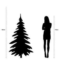 Albero di Natale artificiale Vancouver con illuminazione a LED - H185 x Ø124 cm - Verde