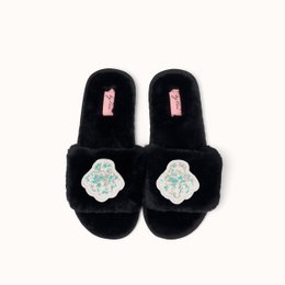 Black slippers