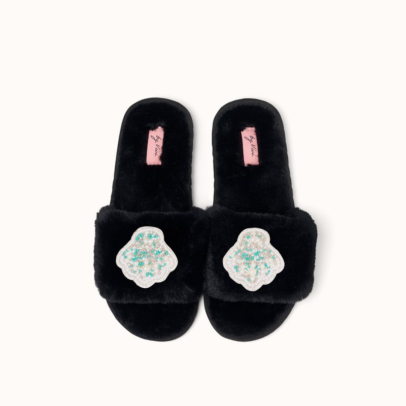 Black slippers