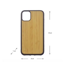 iPhone 11 Hoesje van TPU en Bamboe Hout