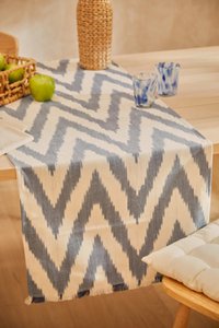 Table runner with ikat design Galdana