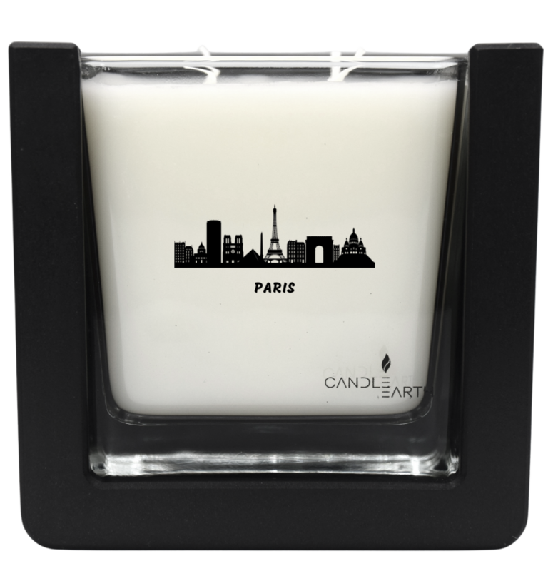 Vela perfumada sorpresa - Ciudades - París - 235 gr de cera vegana con manteca de karité