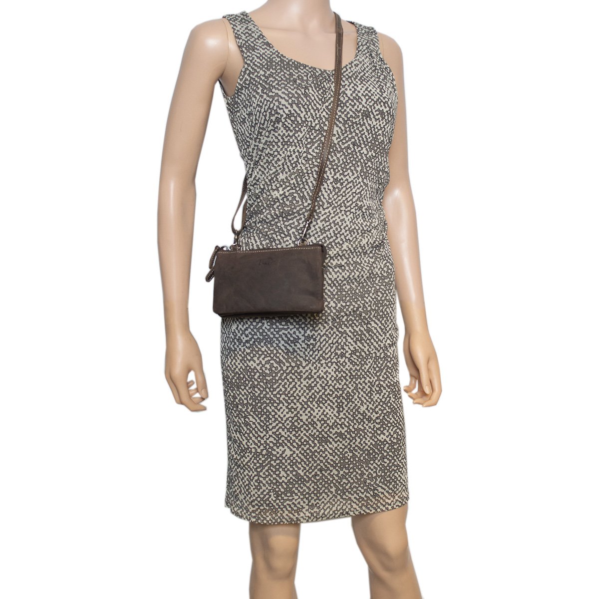 Lille skuldertaske I 3 farver Buffalo Læder - Festivaltaske - Lædertaske Lille - Crossbody taske til kvinder - Str. M