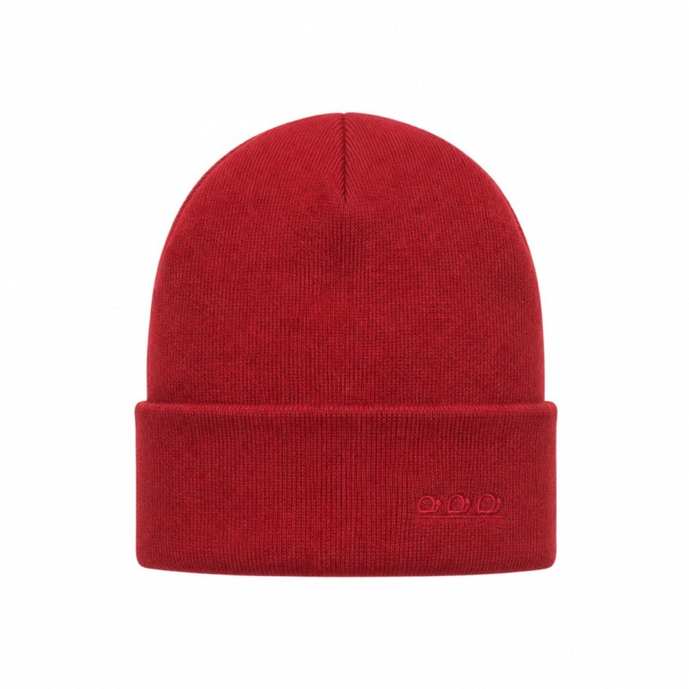 K5001EC | ORTLES - Unisex Cap in Tubular Stockinette Knit Made in Italy. Garnet color